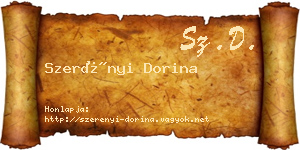 Szerényi Dorina névjegykártya