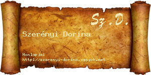 Szerényi Dorina névjegykártya