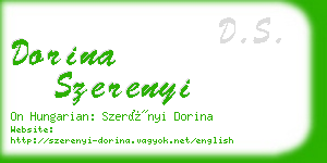 dorina szerenyi business card